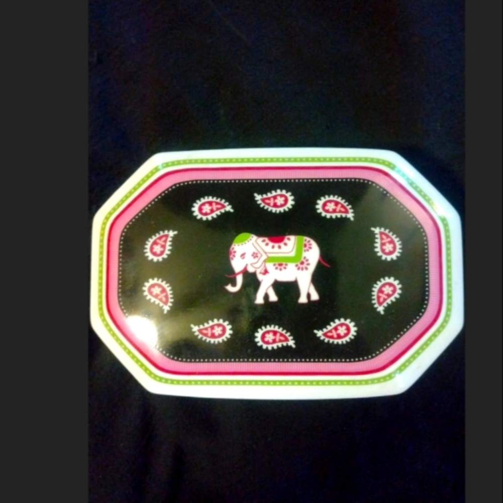 Vera Bradley pink elephants trinket box
